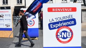 La tournée Expérience du Service national universel (SNU) à Nantes le 19 avril 2023.