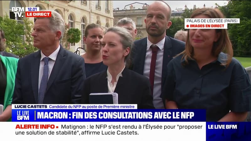 Lucie Castets (candidate du NFP au poste de Première ministre): 