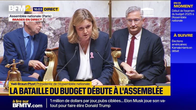 Yaël Braun-Pivet tance le gouvernement pour l'organisation du débat sur le projet de budget 2025