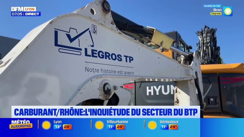 Carburant dans le Rhône : L'inquiétude du secteur du BTP