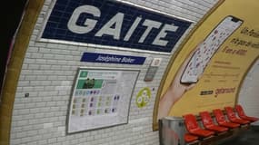 La station de métro Gaîté-Joséphine Baker.