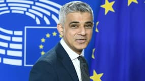 Le maire de Londres Sadiq Khan, le 28 mars 2017 à Bruxelles