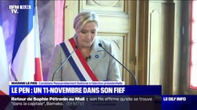 11-Novembre: Marine Le Pen commémore le 11 novembre dans son fief d'Hénin-Beaumont (Pas-de-Calais)