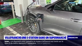 Rhône: un supermarché s'équipe d'une station de recharge pour véhicule électrique