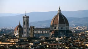 La ville de Florence, au centre de l'Italie. 