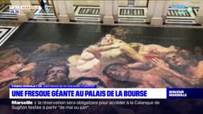 Marseille: une fresque géante dans le palais de la Bourse 