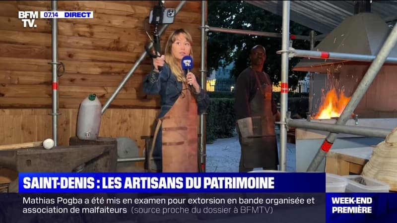 Journées du patrimoine: la basilique de Saint-Denis présente au public les artisans qui vont reconstruire sa flèche