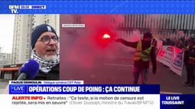 Blocage du périphérique: "On a bloqué le périphérique pour sensibiliser les travailleurs qui allaient sur leur lieu de travail" explique Faouzi