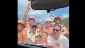 Le Collectif Ultras Pinot lors de la 20e étape du Tour de France.