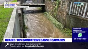 Calvados: des inondations causées par les orages à Saint-Pierre-en-Auge
