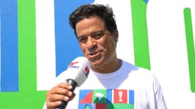 Rai au micro de RMC Sport, à Paris le 19 juillet 2022