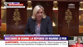 Marine Le Pen à Élisabeth Borne: "Nous n'avons aucune confiance dans votre gouvernement"