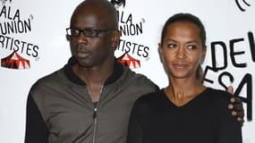 Lilian Thuram et son ancienne compagne Karine Le Marchand, en 2012.