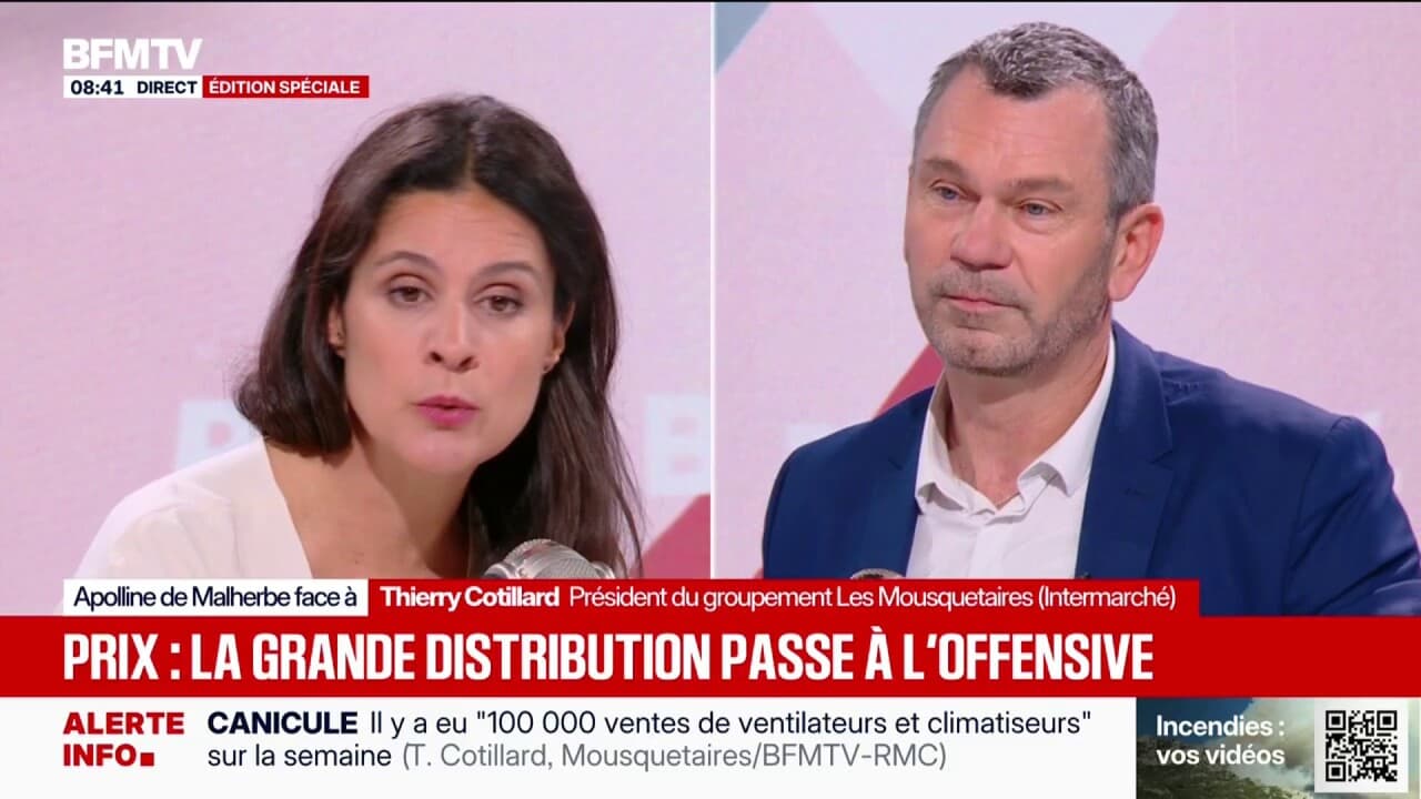 Carburants: Thierry Cotillard, président du groupement Les Mousquetaires, annonce "une opération prix coûtant" pour "le week-end du 4 et 5 juillet"
