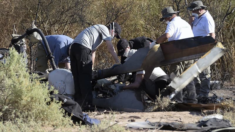 Des enquêteurs français sur les lieux du crash en mars dernier, à La Rioja en Argentine.