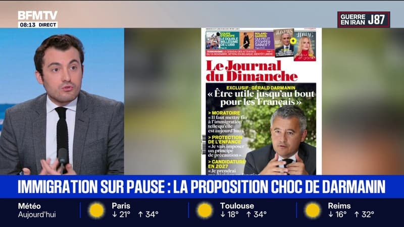 ÉDITO - Moratoire sur l'immigration légale: "Gérald Darmanin fait monter les enchères"