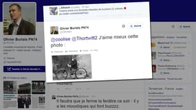 Le profil Twitter d'Olivier Burlats, élu FN de Haute-Savoie.