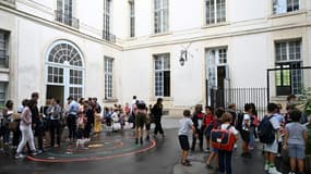 Rentrée scolaire à l'école Poulletier, le 1er septembre 2022 à Paris
