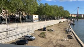 Le projet des Terrasses de la Presqu'Île est retardé en raison de l'affaissement d'un mur sur les quais à Lyon.