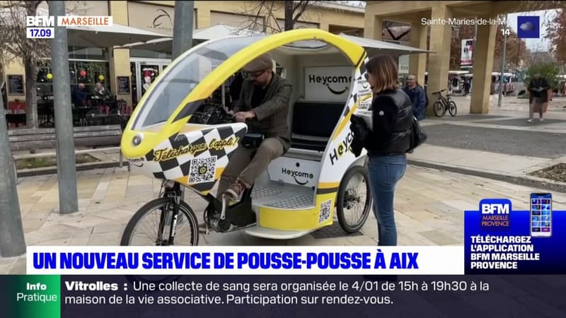 Aix-en-Provence: un nouveau service de pousse-pousse