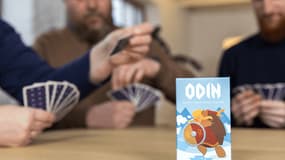 Le jeu de société "Odin", sacré meilleur jeu de l'année lors du festival international du jeu de Cannes, le 27 février 2025.