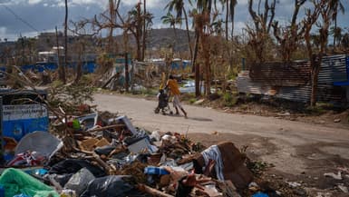 Des enfants jouent à Pamandzi, à Mayotte, le 17 décembre 2024.