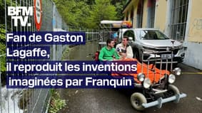 TANGUY DE BFM - Fan de Gaston Lagaffe, ce mécanicien reproduit à l'identique les inventions imaginées par Franquin