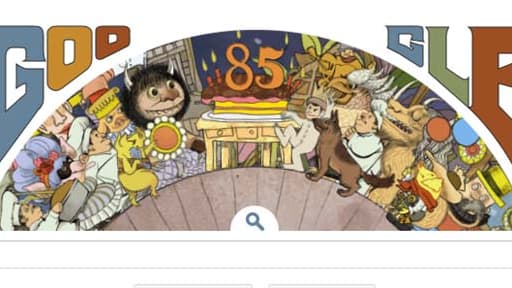 Google a mis en ligne ce lundi un très long Doodle pour célébrer le 85e anniversaire de l'écrivain et illustrateur de littérature enfantine, Maurice Sendak,  décédé l'année dernière.