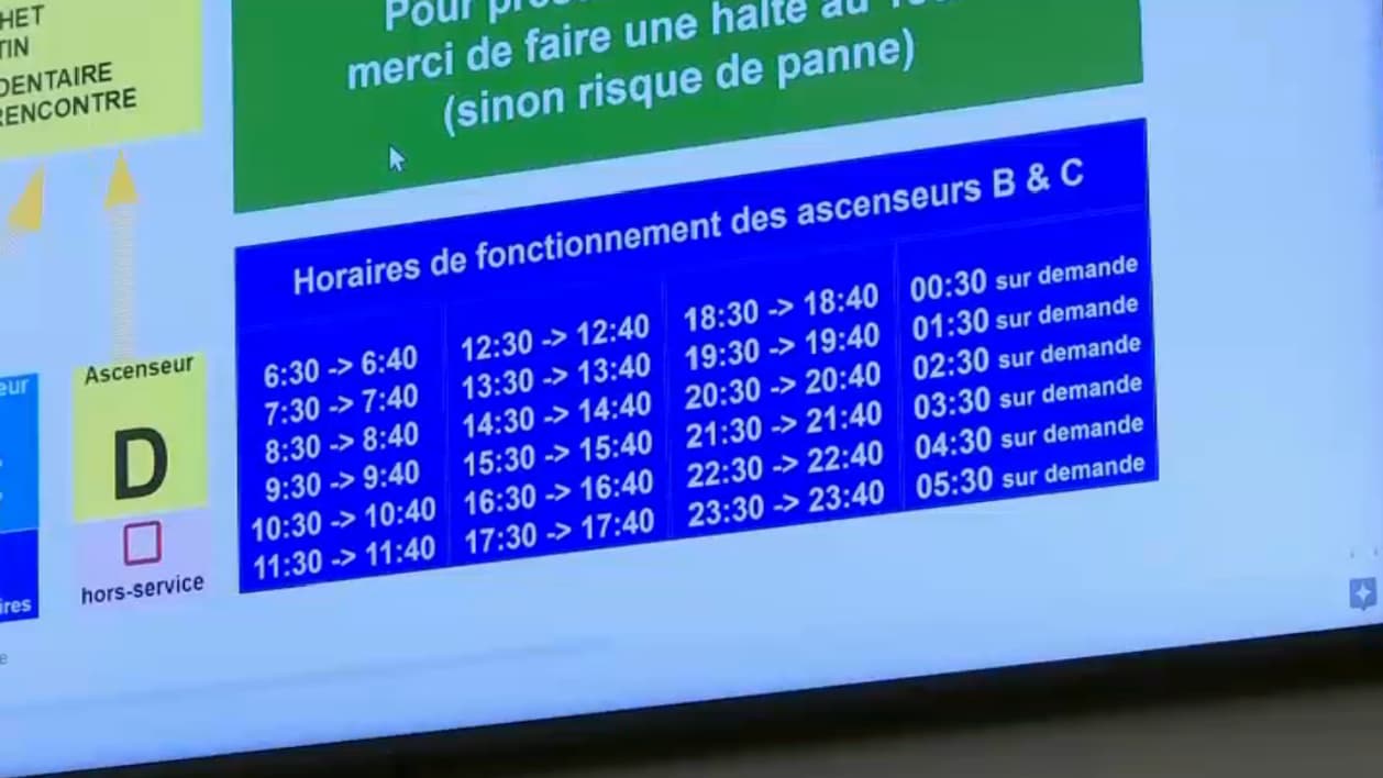 Les tranches horaires pour l'utilisation des ascenseurs de la tour Joffre, à Nancy Les tranches horaires pour l'utilisation des ascenseurs de la tour Joffre, à Nancy