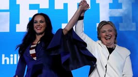 Katy Perry et Hillary Clinton le 5 novembre 2016