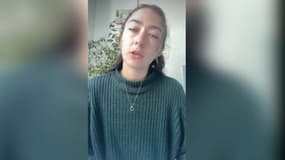 Kristina, la sœur d'un combattant ukrainien bloqué dans l'usine d'Azovstal, à Marioupol.