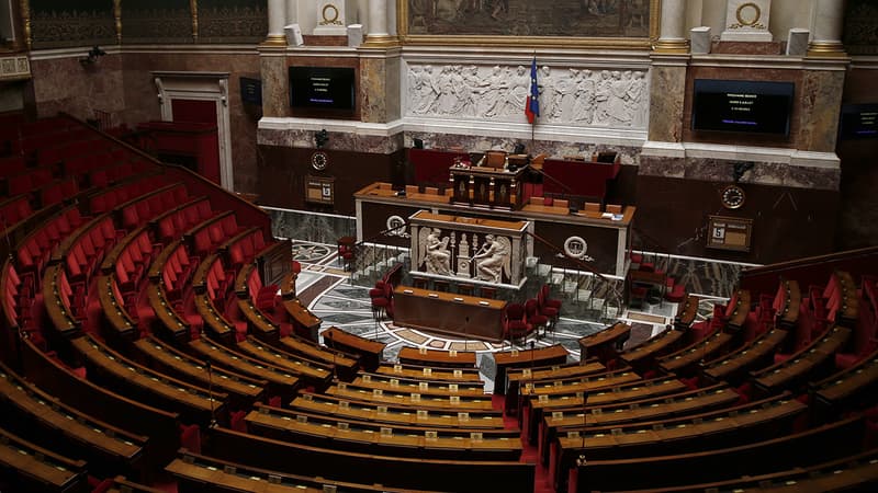 Vue de l’hémicycle de l'Assemblée nationale.