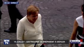 14 Juillet: Angela Merkel arrive place de la Concorde