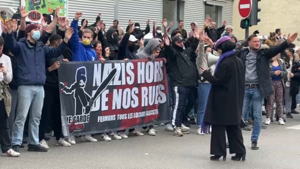 Près de 200 personnes manifestent contre la venue d'Éric Zemmour.