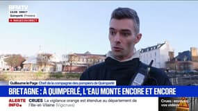 Inondations en Bretagne: “Nous ne sommes pas encore au pic de la crue”, prévient Guillaume Le Page, chef de la compagnie des pompiers de Quimperlé