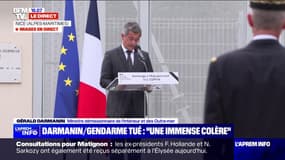 "Ils sont tous prêts, les gendarmes, les policiers de France, à mourir pour une cause juste", déclare Gérald Darmanin lors de l'hommage à Éric Comyn 