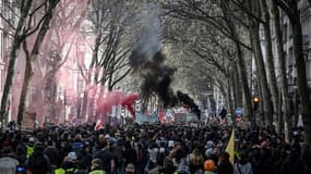 La manifestation contre la réforme des retraites, le 28 mars 2023 à Lyon.