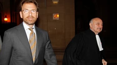 Edgar Bronfman Jr et son avocat Goerges Kiejman en 2010 lors du procès en première instance