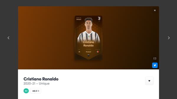 La carte "unique" de Cristiano Ronaldo sur Sorare revendue 255.000 ^puis 400.000 euros ces derniers mois
