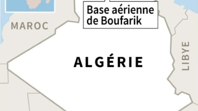 Localisation de la base aérienne de Boufarik Localisation de la base aérienne de Boufarik