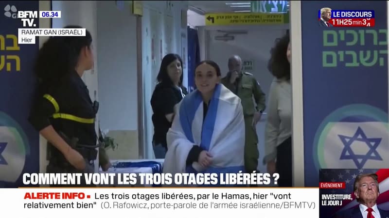 Trêve à Gaza: les trois otages libérées, arrivées en Israël, sont en bonne santé