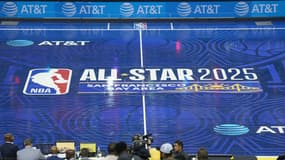 Le parquet du All Star Game 2025, à San Francisco