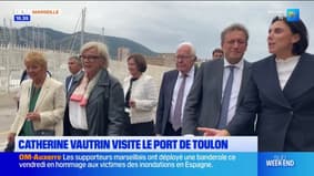 La ministre Catherine Vautrin en visite dans le port de Toulon