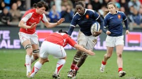 Aïda Ba avec le XV de France féminin pendant le Tournoi des VI Nations 2011