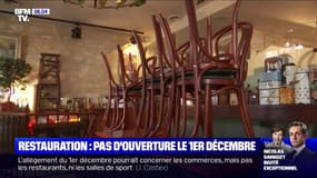 Confinement: pas de réouverture le 1er décembre pour les restaurateurs