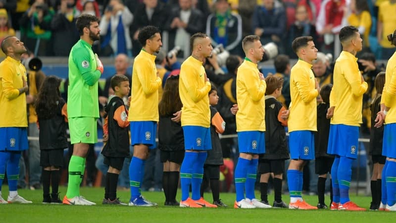 Durant le match contre le Paraguay