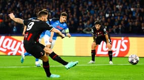 Olivier Giroud lors de Naples-Milan