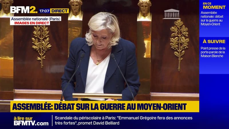 Guerre au Moyen-Orient: Marine Le Pen appelle à "baisser les taxes" sur l'énergie