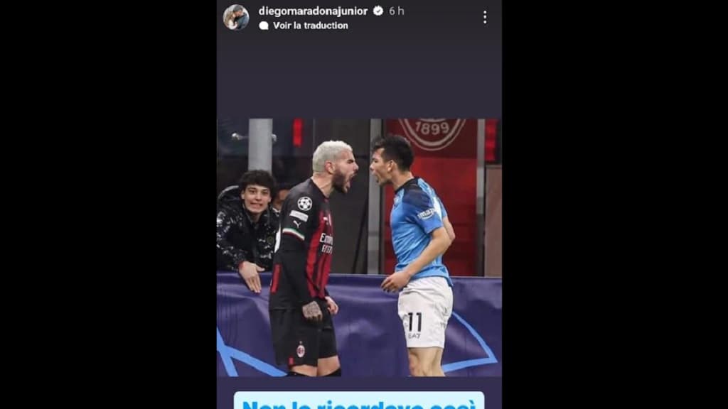Le post de Maradona Jr Le post de Maradona Jr