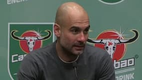Pep Guardiola  en conférence de presse